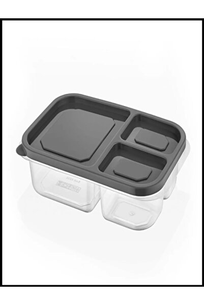 Bayev 3 Pieces Greenhouse 3 Compartments Diet Storage Container Portion Food Mincer Vegetable Icebox