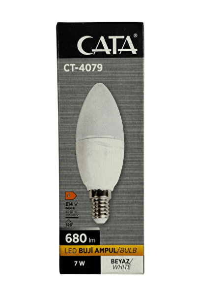 Cata CT-4079 7W 6400K (Beyaz Işık) E14 Duylu Led Buji Ampul (10 Adet)