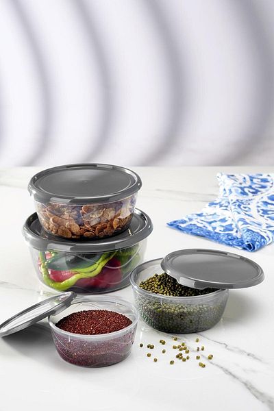 Nandy Home Round Storage Container Set 12 Pieces - Suitable for Microwave/Difridge Use (300-700-1100-1750)