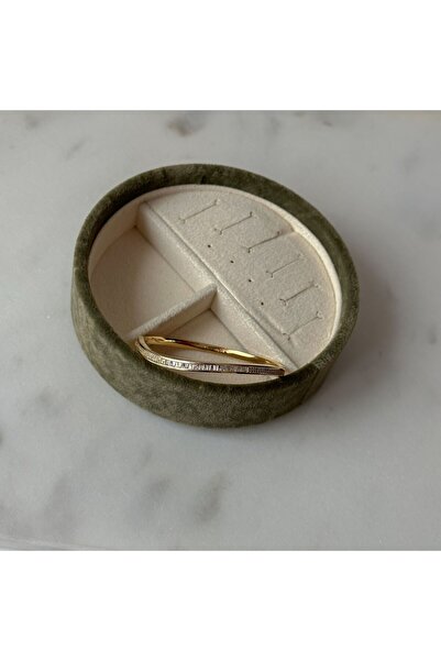 Rare Gold Jewelry سوار باجيت ستون ويف ستيل - ذهبي