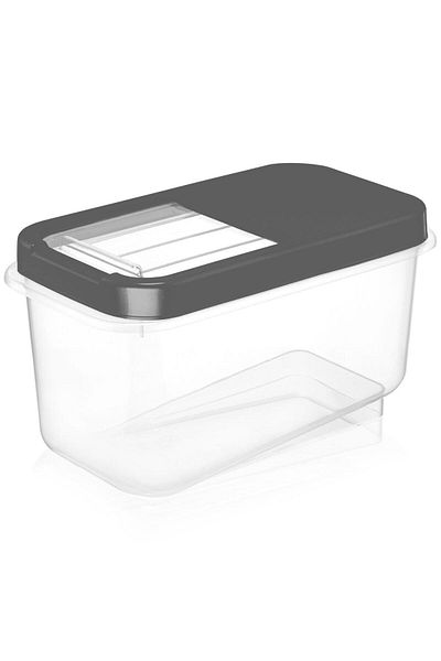 Nandy Home 3 Pieces 7.5 Lt Multibox with Easy Sliding Lid Food Pulses Vs. Storage Container Anthracite