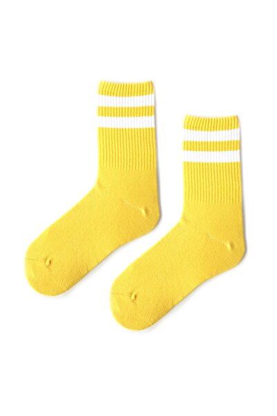 Socks Stations Box of 6 White Striped Colored Sports Socks
