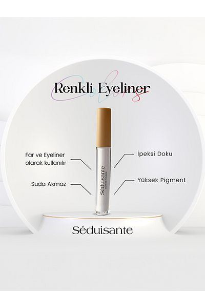 séduisante Beyaz Renkli Eyeliner Ve Far