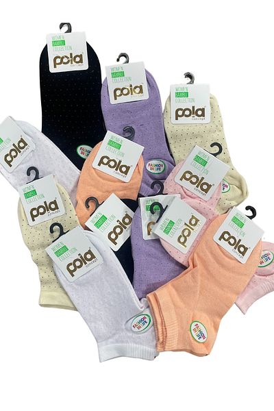 socksbox 12 ζευγάρια γυναικείες κάλτσες μπαμπού χωρίς ραφή σε κουτί/36-40/pl4300-26