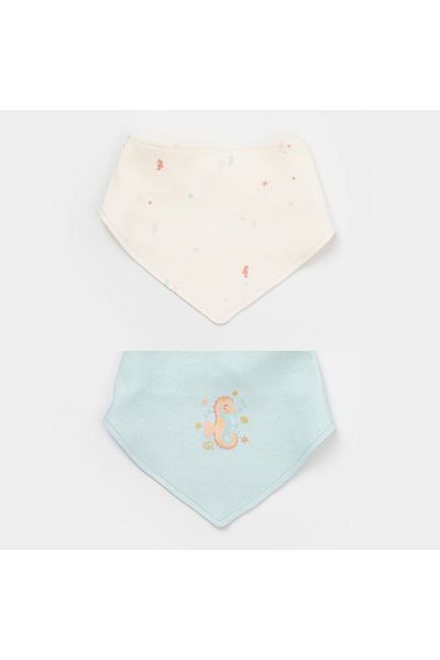 Biorganic Save The Seahorse 2-Piece Scarf Bib 75188