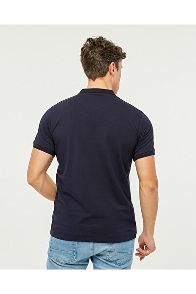 Rey Polo BUTTON DETAIL POLO NECK T-SHIRT