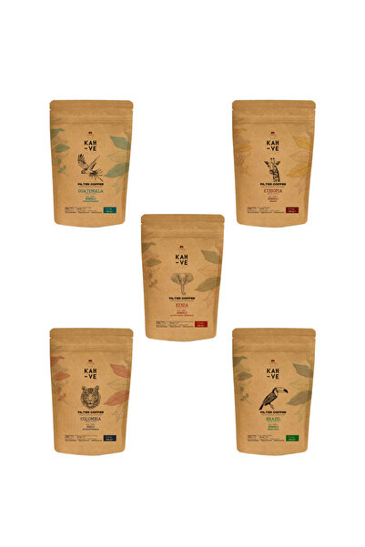 Bey Kahve مجموعة قهوة مفلترة 200 جرام - 5 أنواع