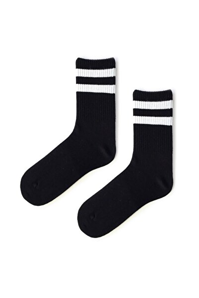 Socks Stations Box of 6 White Striped Colored Sports Socks