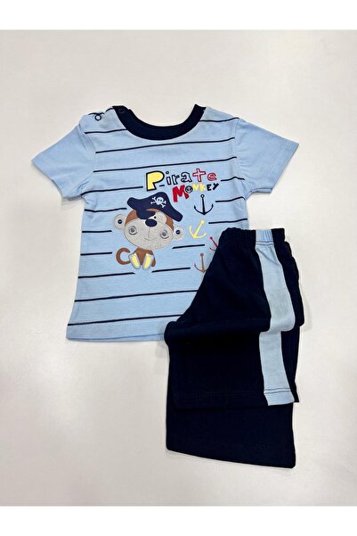Esterella BABY BOY PIRATE SHORTS SET / COMBED COTTON SUMMER SHORTS SET