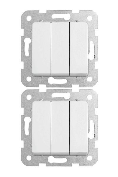 VİKO Viko Linnera Triple Switch White90440068 (Frame Included) (2 Pieces)