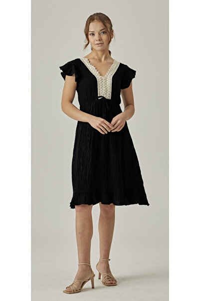 MUTİR MUSLIN RIFFLE MIDI DRESS WITH VALVE