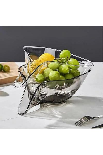 Pazarika 2 Pieces Practical Kitchen Strainer - Fruit and Vegetable Washable
