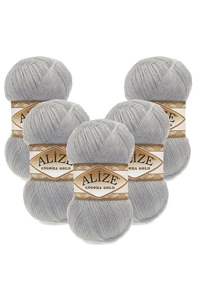 Alize Angora Gold 5 τεμαχίων 021 Γκρι πλεκτό νήμα