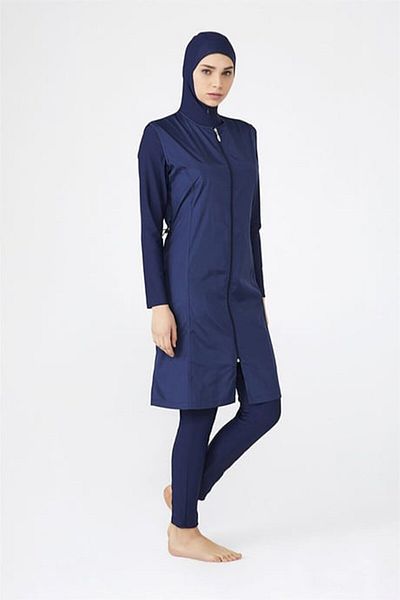 Adasea Γυναικείο μαγιό Lycra με φερμουάρ Full Covered Hijab 2185