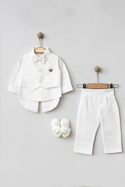 Pugi Baby Erkek Bebek Smokin Yelek Mevlüt Takımı Seti