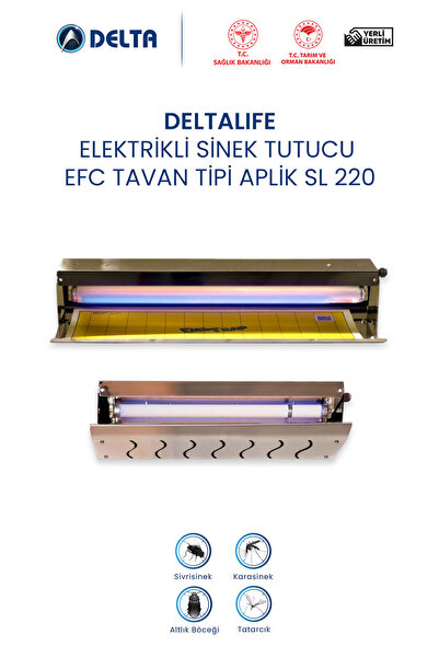 Delta Market Sinek öldürücü ve güve öldürücü UV Lambalı Tavan Tipi DeltaLife ...