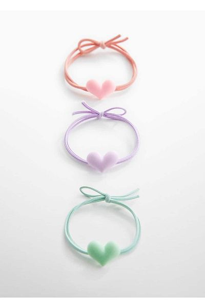 MANGO Kids Set mit 3 Herzhaargummis