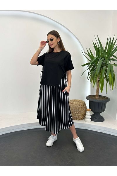 Elif Özbey Butik Fustă neagră Linie Model Rochie Lejeră