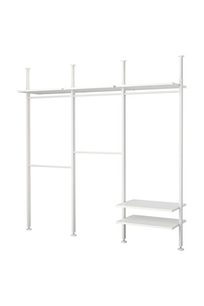 IKEA açık dolap, beyaz, 259x51x222-350 cm
