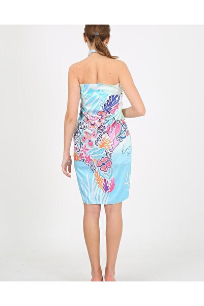 Tight Lady High Quality Digital Print Mixed Pattern Beach Pareo Non-Showing Glossy Fabric - 95cm*145cm