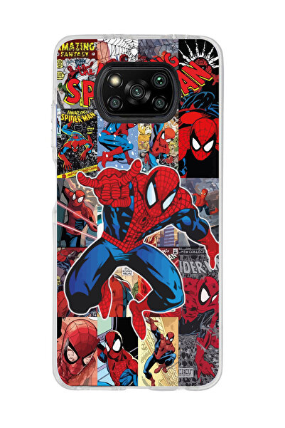 Magic Ring Poco X3 Pro / X3 NFC Uyumlu Spiderman Aesthetic Tasarımlı Şeffaf T...