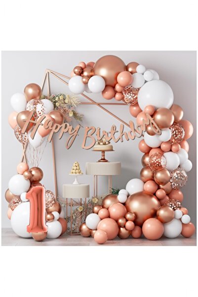 BİDOLUMUTLULUK Rosegold Bekarlığa Veda Balon Doğum Günü Konsept Kutlama Parti...