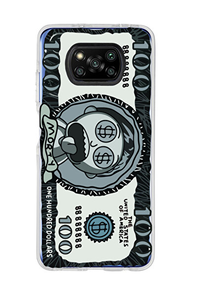 Magic Ring Poco X3 Pro / X3 NFC Uyumlu Morty Para Tasarımlı Şeffaf Telefon Kı...