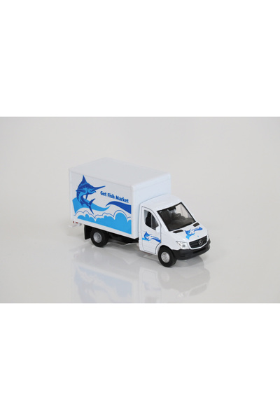 WELLY 1:36 Ölçek Metal Çek Bırak Mercedes Sprinter Kargo Aracı