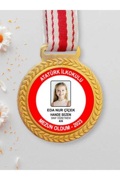 imzatasarım Kişiye Mezuniyet Madalyası Fotoğraflı Madalya