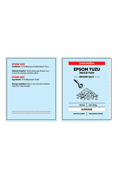 SMOOL EPSOM TUZU (800 GR) , İNGİLİZ TUZU, KATKISIZ