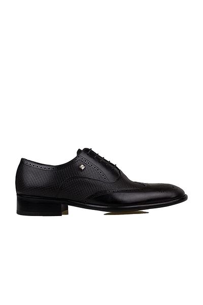 Fosco Black Laser Cut Neolit Men's Classic Shoes