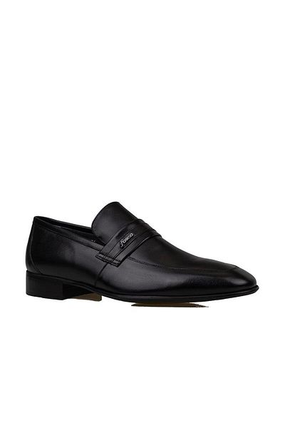 Fosco Black Cut Toe Neolite Sole Laceless Classic Shoes