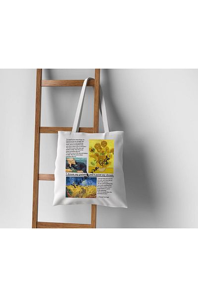Cemira Van Gogh quotes, Van Gogh quotes Design Shopping Bag, Book Bag, Shopper Bag, Tote Bag