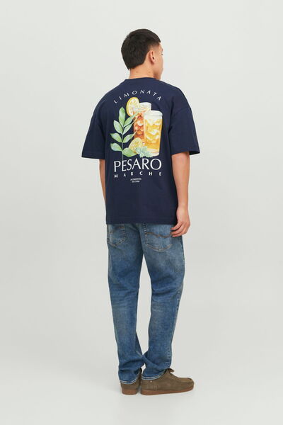 Jack & Jones Erkek Montecarlo Sırt Baskılı Tişört - 12241610 - BS