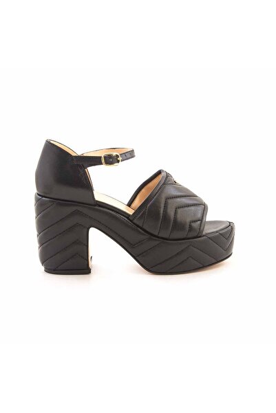 Rouge Deri Uzun Topuklu Kadın Sandalet 9691-01