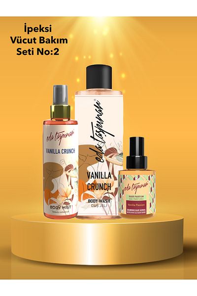 Eda Taşpınar Silky Body Care Set No.2: Vanilla Body Mist + Vanilla Shower Gel + Vanilla Passion