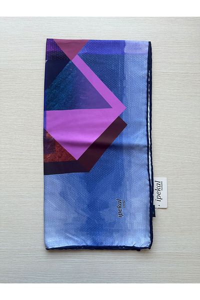 İpekal Trend Digital Printing Triangle Patterned Royan Scarf Pattern 5 Colors 10