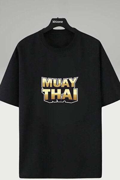 Khione Unisex dizajn Muay Thai Štampano Oversize kroj 100% pamuk T-shirt