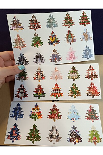 Pink Swan Craft Autocolant pentru brad de Anul Nou (35 de modele diferite aut...