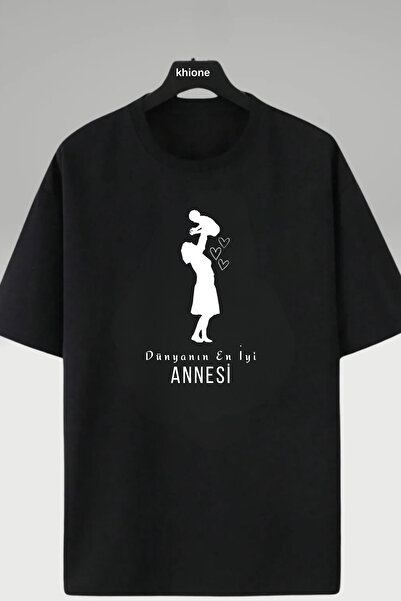 Khione تي شيرت قطني 100% مطبوع عليه "أفضل أم في العالم" بتصميم للجنسين