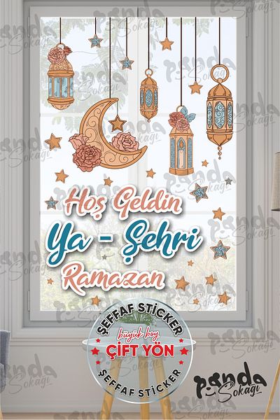 PANDA SOKAĞI DOUBLE WAY Welcome Ya City-i Ramadan Soft Colors Wall, Glass, Furniture Sticker Set