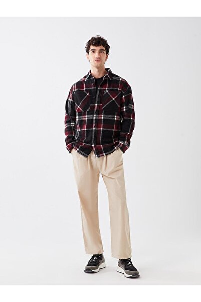 LC Waikiki LCW Casual Comfortable Fit Μακρυμάνικο καρό ανδρικό πουκάμισο ξυλοκόπος