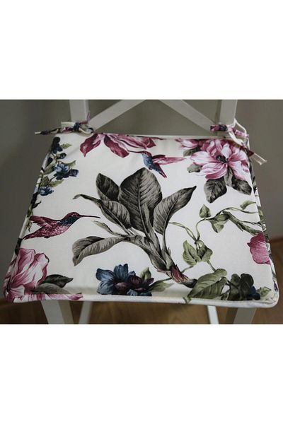 Premier Home Chair Cushion Pink Floral 40x40