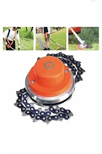 MOONSHOP Zincirli Tırpan Aparatı Başlık Ot Biçme Zincirli Misina Benzinli Ot Çim Biçme Tırpan Aparatı.