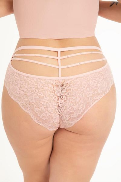 Cottonhill Slip de bikini pentru femei de mărime mare, cu dantelă și piatră, din tul transparent, pachet de 5