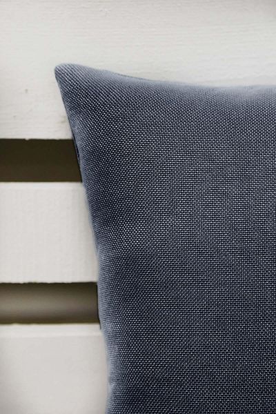 Melodie Linen Throw Pillow Cover Navy Blue 45x45 Cm