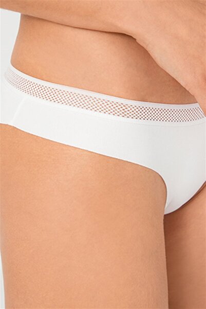 Cottonhill File Lastikli Lazer Kesim Bikini Külot 3'lü Paket - 2