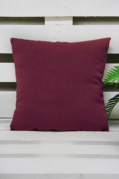 Melodie Linen Throw Pillow Claret Red 50x50 Cm