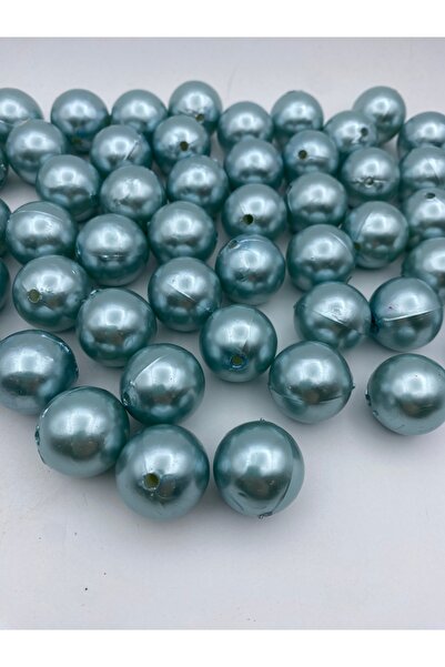 Hedef Bijuteri 24mm Açık Mavi Renk Plastik Inci Boncuk, Çanta Ve Takı Yapım B...
