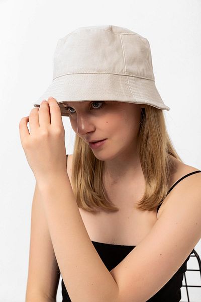 Saria Moda Women's Beige Bucket Hat